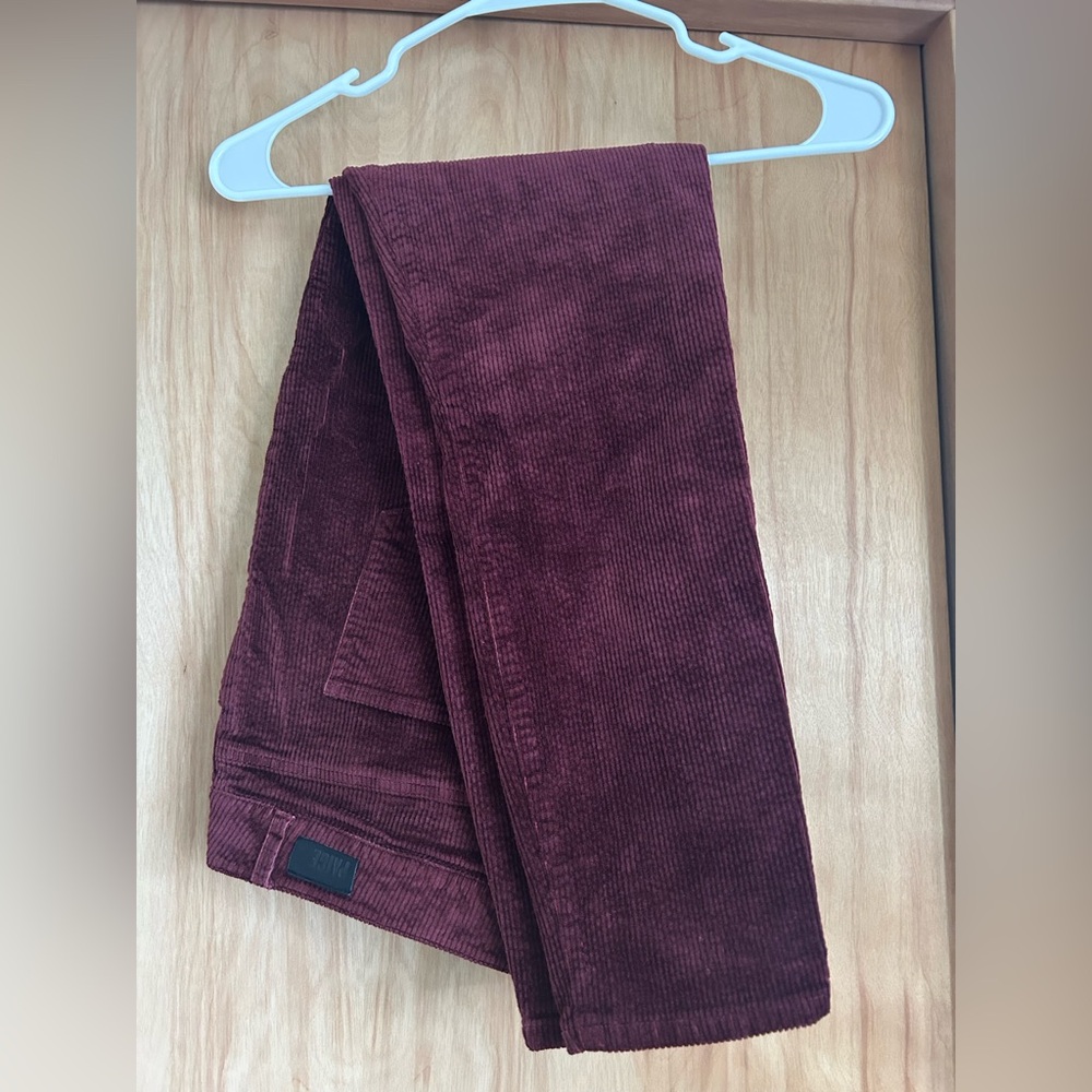 EUC Paige 30 10 Huxton Ankle Skinny Corduroy Pant Wine Maroon Red